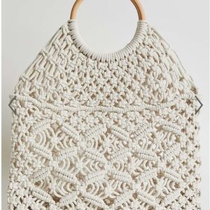 Macrame Ring Handle Tote